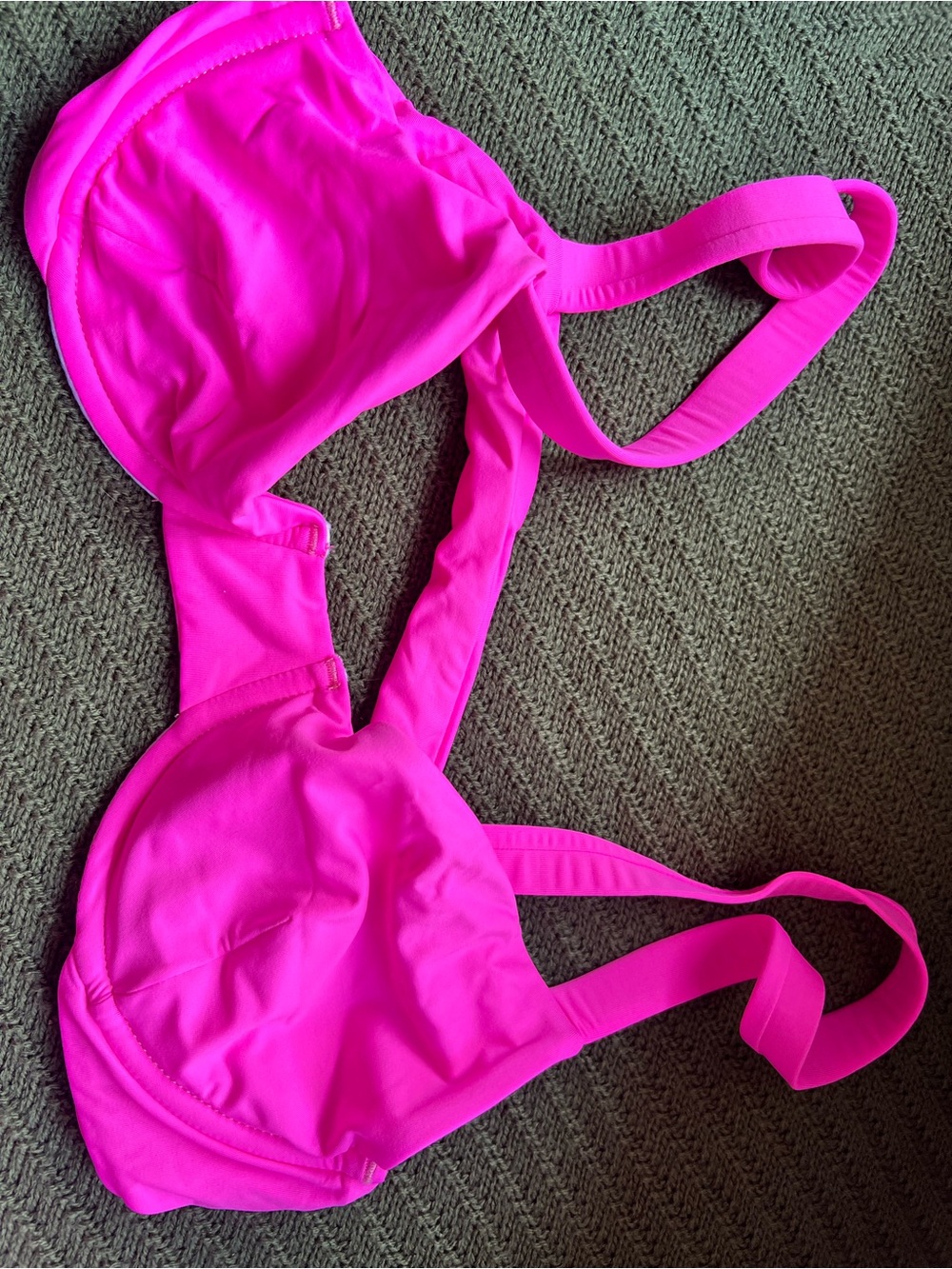 moana bikini Bright Hot Pink One-Piece Swim - Picture 3 of 6